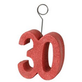 Red Glittered Number Photo/ Balloon Holder